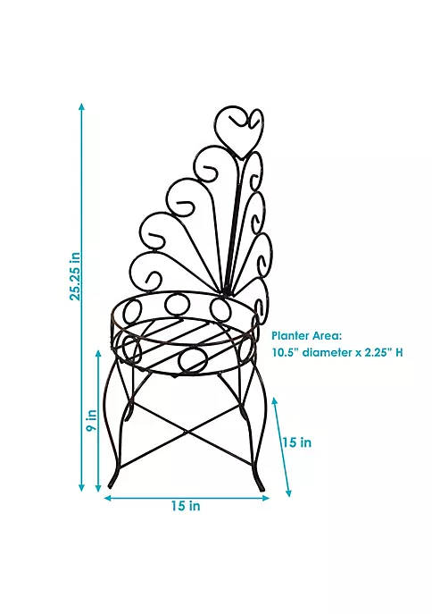 Hot Sale 💯 Steel Sweetheart Back Chair Planter Stand - 25.25 in - Set of 2 by Sunnydaze Decor 👏 7 Hot Sale 💯 Steel Sweetheart Back Chair Planter Stand - 25.25 in - Set of 2 by Sunnydaze Decor 👏 - Image 5