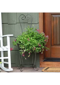 Promo 👍 Sunnydaze Indoor/Outdoor Metal Scrolling Large Chair Planter Stand - 38-Inch by Sunnydaze Decor 🔔