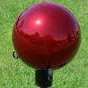 Brand new 🔥 Mirrored Glass Gazing Globe - 10 in - Red - Set of 2 by Sunnydaze Decor ✔️ -Sunnydaze Decor Shop Belk 7632