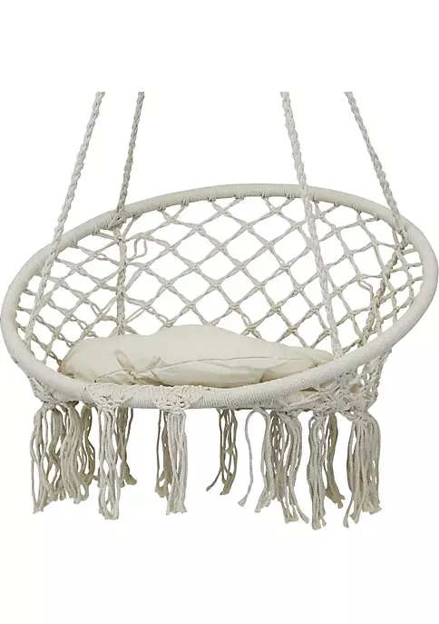 Best reviews of 🎁 Cotton Rope Macrame Hammock Chair with Tassels/Cushion - Cream by Sunnydaze Decor ❤️ 4 Best reviews of 🎁 Cotton Rope Macrame Hammock Chair with Tassels/Cushion - Cream by Sunnydaze Decor ❤️ - Image 2