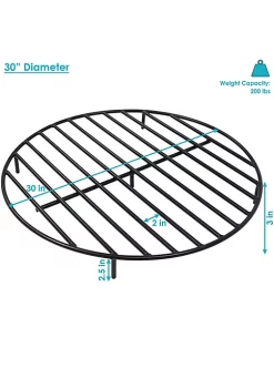 Coupon 🎉 30 in Steel Round Outdoor Fire Pit Grate with Heat Resistance by Sunnydaze Decor 🎁 -Sunnydaze Decor Shop Belk 7672