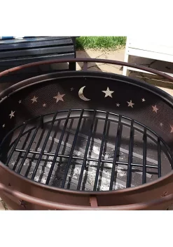 Coupon 🎉 30 in Steel Round Outdoor Fire Pit Grate with Heat Resistance by Sunnydaze Decor 🎁 -Sunnydaze Decor Shop Belk 7673