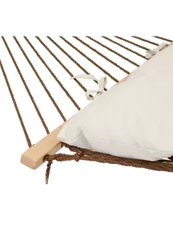 New ⌛ Large Polyester Rope Hammock with Spreader Bar and Pillow - Brown by Sunnydaze Decor ✔️ 8 New ⌛ Large Polyester Rope Hammock with Spreader Bar and Pillow - Brown by Sunnydaze Decor ✔️ -Sunnydaze Decor Shop Belk 7717