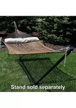 New ⌛ Large Polyester Rope Hammock with Spreader Bar and Pillow - Brown by Sunnydaze Decor ✔️ 9 New ⌛ Large Polyester Rope Hammock with Spreader Bar and Pillow - Brown by Sunnydaze Decor ✔️ -Sunnydaze Decor Shop Belk 7718