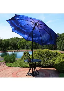 Wholesale ✨ 9 ft Aluminum Patio Umbrella with Tilt and Crank - Starry Galaxy by Sunnydaze Decor ✨