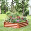 Deals 👍 Powder-Coated Steel Rectangle Raised Garden Bed - Brown - 47 in by Sunnydaze Decor ✔️ -Sunnydaze Decor Shop Belk 7730