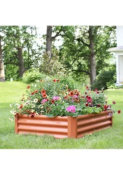 Deals 👍 Powder-Coated Steel Rectangle Raised Garden Bed - Brown - 47 in by Sunnydaze Decor ✔️ -Sunnydaze Decor Shop Belk 7735