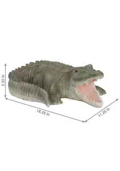 Cheap ⌛ Sunnydaze Chloe the Crabby Crocodile Polystone Statue - 18-Inch by Sunnydaze Decor ✔️ -Sunnydaze Decor Shop Belk 7745