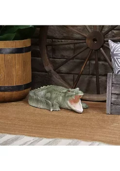 Cheap ⌛ Sunnydaze Chloe the Crabby Crocodile Polystone Statue - 18-Inch by Sunnydaze Decor ✔️ -Sunnydaze Decor Shop Belk 7746