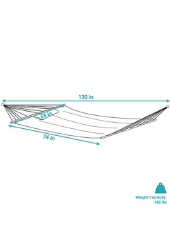 Flash Sale 👍 Large Quilted Hammock with Spreader Bar and Pillow - Mountainside by Sunnydaze Decor ⭐ -Sunnydaze Decor Shop Belk 7757