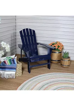 Coupon ⭐ Coastal Bliss Fir Wood Adirondack Chair - Navy Blue by Sunnydaze Decor 💯 -Sunnydaze Decor Shop Belk 777