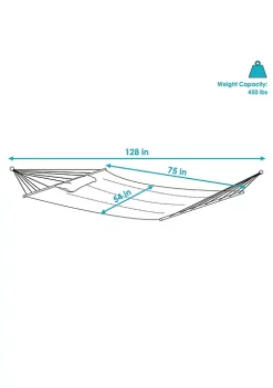 Best Pirce 🔔 Large Quilted Hammock with Spreader Bar and Pillow - Palm Leaves by Sunnydaze Decor 😉 12 Best Pirce 🔔 Large Quilted Hammock with Spreader Bar and Pillow - Palm Leaves by Sunnydaze Decor 😉 -Sunnydaze Decor Shop Belk 7774