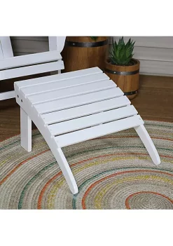 Best deal 🎁 Classic Fir Wood Outdoor Adirondack Ottoman - White by Sunnydaze Decor 🤩
