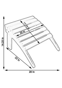Brand new 🎉 Classic Fir Wood Outdoor Adirondack Ottoman - Charred Finish by Sunnydaze Decor 💯 -Sunnydaze Decor Shop Belk 7841