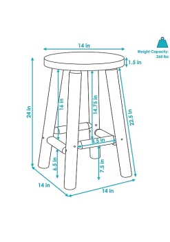 Flash Sale 🥰 Rustic Unfinished Fir Wood Indoor Backless Counter-Height Stool by Sunnydaze Decor 🥰 -Sunnydaze Decor Shop Belk 7859