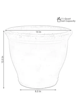 Top 10 ❤️ 15 in Studio High-Fired Glazed Ceramic Planter - Seafoam by Sunnydaze Decor 🥰 -Sunnydaze Decor Shop Belk 7865