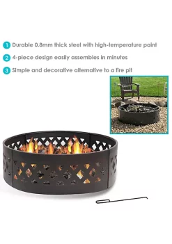 Coupon ⌛ 36 in Crossweave Steel Wood Burning Fire Pit Ring with Poker by Sunnydaze Decor ✔️ 11 Coupon ⌛ 36 in Crossweave Steel Wood Burning Fire Pit Ring with Poker by Sunnydaze Decor ✔️ -Sunnydaze Decor Shop Belk 7870