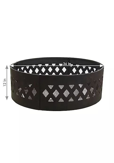 Coupon ⌛ 36 in Crossweave Steel Wood Burning Fire Pit Ring with Poker by Sunnydaze Decor ✔️ 7 Coupon ⌛ 36 in Crossweave Steel Wood Burning Fire Pit Ring with Poker by Sunnydaze Decor ✔️ - Image 5