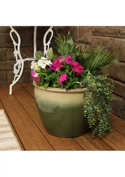Best deal 😍 15 in Chalet High-Fired Glazed Ceramic Planter - Seafoam by Sunnydaze Decor 🥰 -Sunnydaze Decor Shop Belk 7889