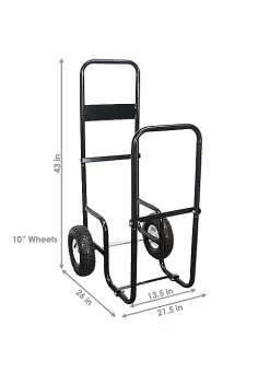 Coupon 😉 Powder-Coated Steel Log Cart Carrier and Storage Rack with Wheels by Sunnydaze Decor 👏 -Sunnydaze Decor Shop Belk 7900