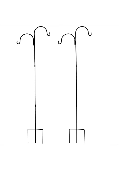 Top 10 😀 Black Steel Hanging Double Shepherd Hooks - 84 in - Set of 2 by Sunnydaze Decor 🥰 4 Top 10 😀 Black Steel Hanging Double Shepherd Hooks - 84 in - Set of 2 by Sunnydaze Decor 🥰 - Image 2