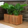 Flash Sale 😀 Meranti Wood Decorative Picket Style Planter Box - 24 in by Sunnydaze Decor 🥰