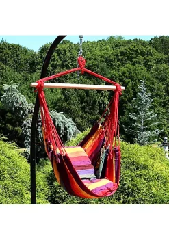 Flash Sale 🔥 Cotton Hammock Chair with Cushion - Sunset Oasis - Set of 2 by Sunnydaze Decor 😉 -Sunnydaze Decor Shop Belk 7933