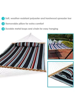Top 10 😀 Large Quilted Fabric Hammock with Spreader Bars - Nautical Stripe by Sunnydaze Decor 💯 11 Top 10 😀 Large Quilted Fabric Hammock with Spreader Bars - Nautical Stripe by Sunnydaze Decor 💯 -Sunnydaze Decor Shop Belk 7960
