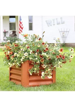 New 🤩 Sunnydaze Raised Garden Bed - 22-Inch Square Steel - 16-Inch Deep - Brown by Sunnydaze Decor 😀