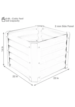 New 🤩 Sunnydaze Raised Garden Bed - 22-Inch Square Steel - 16-Inch Deep - Brown by Sunnydaze Decor 😀 -Sunnydaze Decor Shop Belk 7966