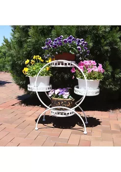 Wholesale 😍 Sunnydaze 4-Tier Ferris Wheel Indoor/Outdoor Plant Stand - White by Sunnydaze Decor ⭐