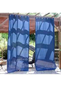 Cheapest 🧨 Indoor/Outdoor Curtain Panel - Blue - 52 in x 120 in - Set of 2 by Sunnydaze Decor 🎉 -Sunnydaze Decor Shop Belk 8008