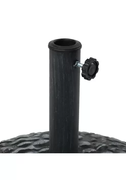 Best Sale 👍 18 in Pebble Texture Resin Round Patio Umbrella Base - Black by Sunnydaze Decor 🥰 -Sunnydaze Decor Shop Belk 8016