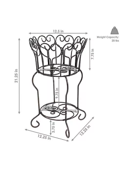 Brand new 🎁 Metal Heart Plant Stand with Shelf by Sunnydaze Decor 🔥 -Sunnydaze Decor Shop Belk 8028