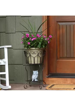 Brand new 🎁 Metal Heart Plant Stand with Shelf by Sunnydaze Decor 🔥 -Sunnydaze Decor Shop Belk 8029