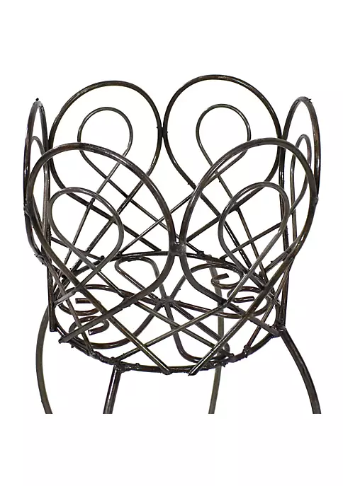 Cheap ❤️ Scalloped Metal Plant Stand with Shelf by Sunnydaze Decor ⌛ 5 Cheap ❤️ Scalloped Metal Plant Stand with Shelf by Sunnydaze Decor ⌛ - Image 3