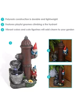 Best deal 🛒 Electric Fire Hydrant Gnome Water Fountain with LED Light - 16 in by Sunnydaze Decor 🧨 -Sunnydaze Decor Shop Belk 8050