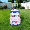 Best Sale 🥰 Birthday Cake LED Inflatable Yard Decoration - 4 ft by Sunnydaze Decor 🥰 -Sunnydaze Decor Shop Belk 807