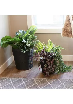 Top 10 👏 Sunnydaze Round Polyrattan Indoor Planters - 1 Large/1 Small Planter - Black by Sunnydaze Decor 🌟 -Sunnydaze Decor Shop Belk 8080