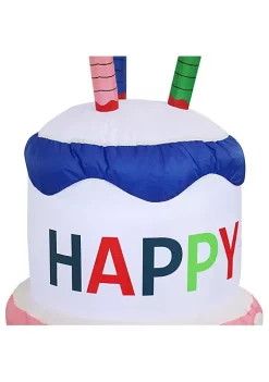Best Sale 🥰 Birthday Cake LED Inflatable Yard Decoration - 4 ft by Sunnydaze Decor 🥰 -Sunnydaze Decor Shop Belk 809