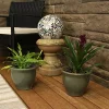 Cheap 🔥 Sunnydaze Studio Ceramic Indoor/Outdoor Planter - Gray - 9-Inch - Set of 2 by Sunnydaze Decor 😍 -Sunnydaze Decor Shop Belk 8136