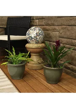 Cheap 🔥 Sunnydaze Studio Ceramic Indoor/Outdoor Planter - Gray - 9-Inch - Set of 2 by Sunnydaze Decor 😍 -Sunnydaze Decor Shop Belk 8140