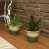 Wholesale 😍 Sunnydaze Studio Ceramic Indoor/Outdoor Planter - Seafoam - 9-Inch - Set of 2 by Sunnydaze Decor 🌟