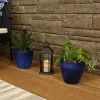 Promo 😍 8 in Resort Glazed Ceramic Planter - Imperial Blue - Set of 2 by Sunnydaze Decor 😉 -Sunnydaze Decor Shop Belk 8152