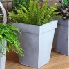 Best Pirce 👍 Sunnydaze Square Galvanized Steel Planter - Mist by Sunnydaze Decor ⭐ -Sunnydaze Decor Shop Belk 8158