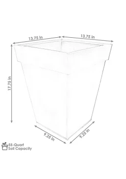 Best Pirce 👍 Sunnydaze Square Galvanized Steel Planter - Mist by Sunnydaze Decor ⭐ -Sunnydaze Decor Shop Belk 8161