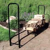Coupon 🥰 8 ft Steel Indoor/Outdoor Firewood Log Rack - Black by Sunnydaze Decor 🎉 -Sunnydaze Decor Shop Belk 8174