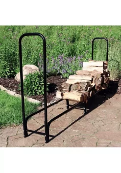 Coupon 🥰 8 ft Steel Indoor/Outdoor Firewood Log Rack - Black by Sunnydaze Decor 🎉 -Sunnydaze Decor Shop Belk 8179