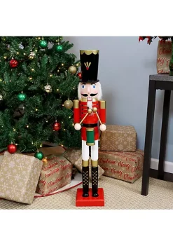 New 🌟 Noah the Harmonious Indoor 🎄 Christmas Nutcracker Statue - 35.75 in by Sunnydaze Decor 🤩