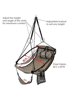 New ๐ Sunnydaze Hanging Hammock Camping Chair - Drink Holder and Footrest - Beige by Sunnydaze Decor ๐ 10 New ๐ Sunnydaze Hanging Hammock Camping Chair - Drink Holder and Footrest - Beige by Sunnydaze Decor ๐ -Sunnydaze Decor Shop Belk 8189